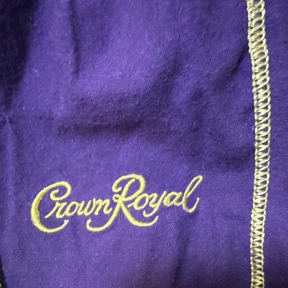 Crown Royal Embroidered Drawstring Bag Pouches Lot, Purple Green Black